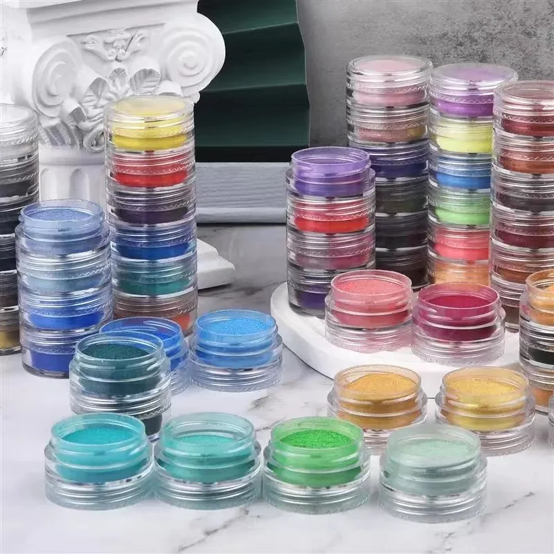 Resin Glitter Pack - 6 szt. Aurora Perłowy Brokat Epoksydowa