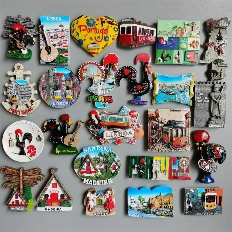 Resin Craft Ideas - Portugalia Magnesy na lodówkę Pamiątka turystyczna