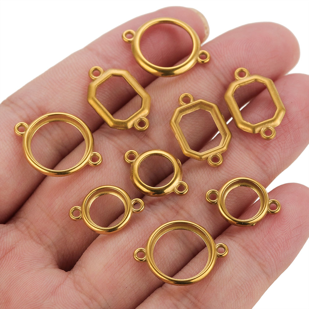 10 szt. zawieszek z dwoma otwo – Bezels Set Pendant recenzja i cena